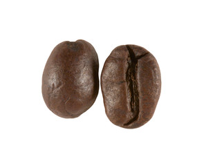 Coffee beans isolated on white.