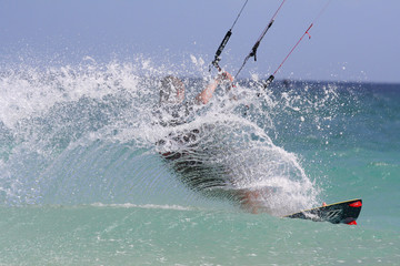 Obraz premium Kitesurfen