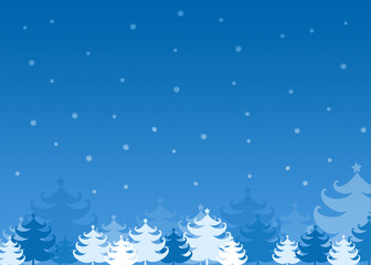 Fototapeta na wymiar Blue Christmas card background