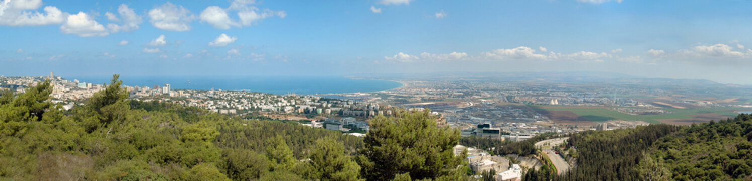 Panorama Of Haifa City, Israel