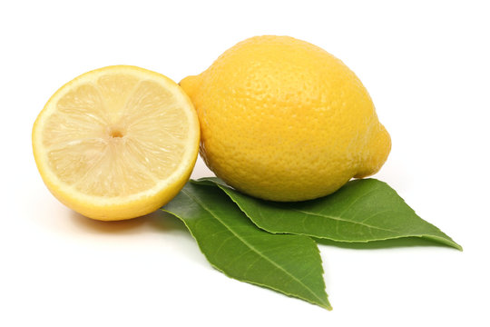 Fresh juicy lemon isolated on white