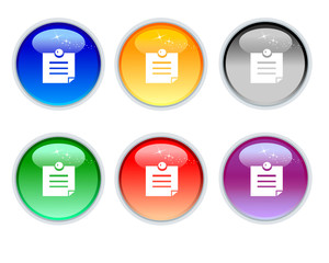 6 color crystal note icons for internet