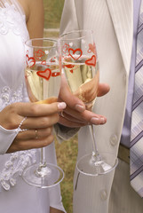 businessman with champagne glass