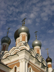 Fototapeta na wymiar Orthodox church in Berdsk