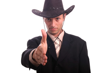 cowboy business shakehand