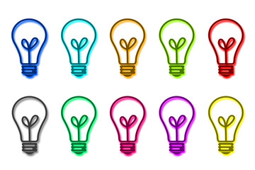 Naklejka premium color bulbs