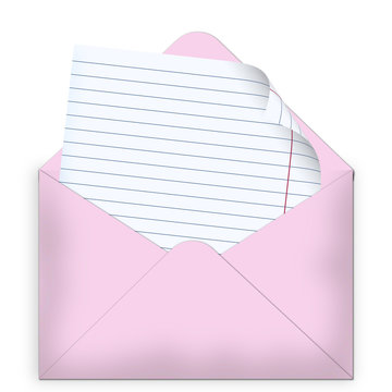 letter in a pink envelope