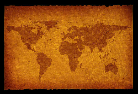 Fototapeta old dirty world map