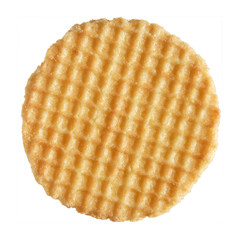 butter waffle biscuit isolated on white background