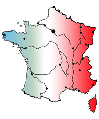 France, villes et fleuves