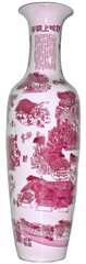 Red Chinese porcelain vase / rote chinesiche Porzellan Vase