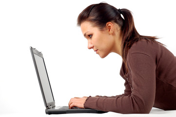 woman working on laptop #14