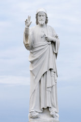 Fototapeta na wymiar statue homme d'église