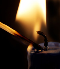 Liting a candle