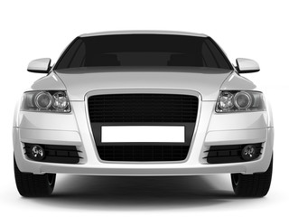 Silvery Business-Class Car
