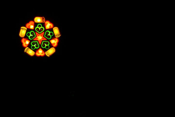 blank christmas card or gift tag with upper left hand design