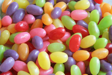 Fototapeta na wymiar colorful jelly beans can be used as background