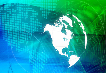 world map technology-style