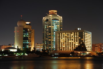 Obraz premium Dubai creek At Night