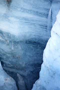 Layers of blue ice