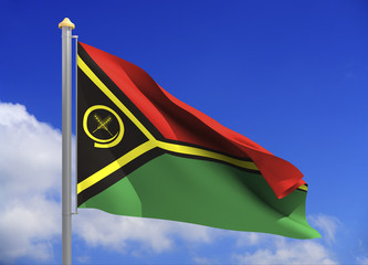 Vanuatu flag (include clipping path)