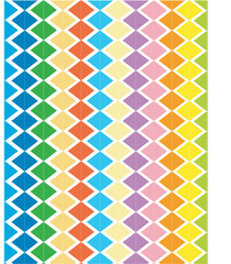 Formes géométriques ornementales abstraites dans un schéma de couleurs rétro