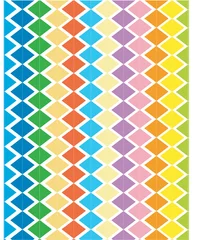 Crédence de cuisine en verre imprimé Zigzag Formes géométriques ornementales abstraites dans un schéma de couleurs rétro