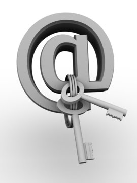 Symbol for internet with keys