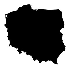 Fototapeta premium Szczegółowa mapa Polski