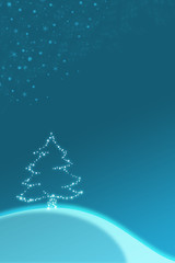 blue winter and christmas illustration - 5011436
