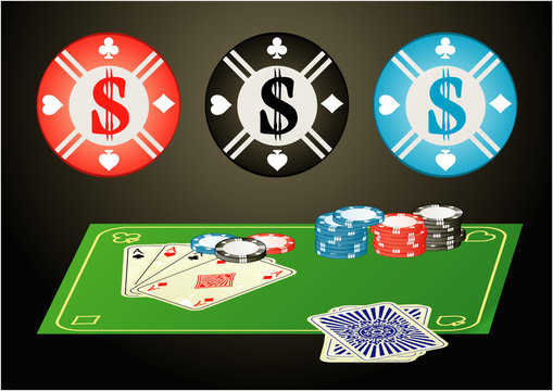 JETONS CASINO - Poker Stock Vector