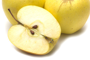 fresh apples on white background