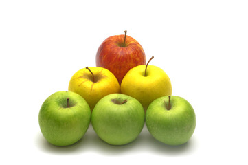 fresh apples on white background