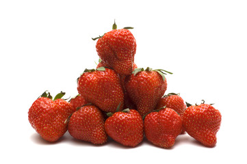 fresh strawberry on white background 