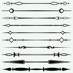 Ten Dividers with Flourishes