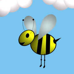 Fototapeta premium abeille et nuages