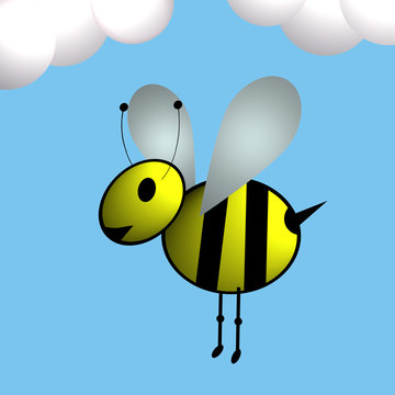 abeille et nuages