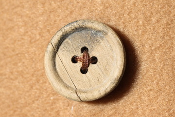 old wooden button