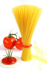 Spaghetti of isolated on white background