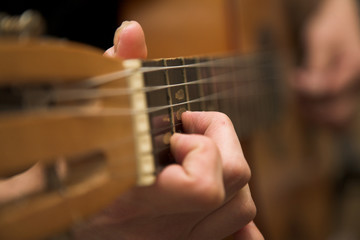 Obraz premium guitar and hand