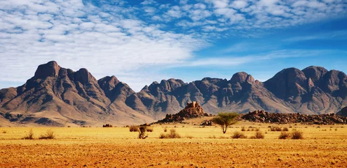 Selbstklebende Fototapete Sandige Wüste Felsen der Namib-Wüste, Namibia