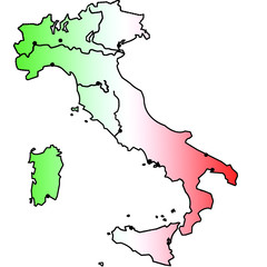 Obraz premium Italia, vert, blanc, rouge, solo