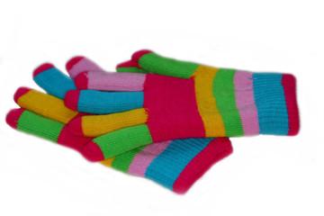 Multi-coloured gloves