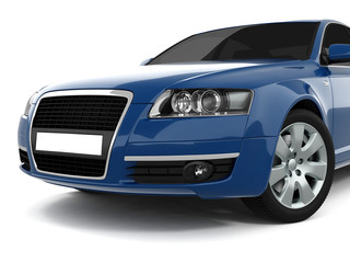 Obraz premium Blue Business-Class Car