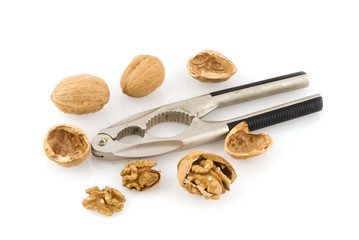walnuts with nutcracker