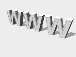 3d World Wide Web internet symbol