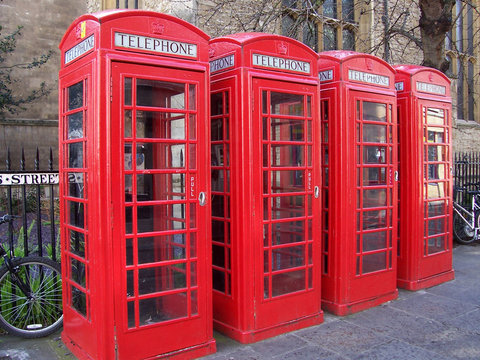 Cabinas de telefono en Inglaterra