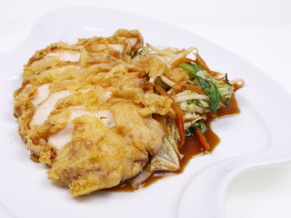chinesische fritierte hühnchenbrust