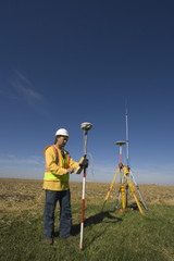 Surveyor at work