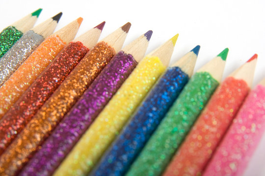 Glittery Pencil Crayons